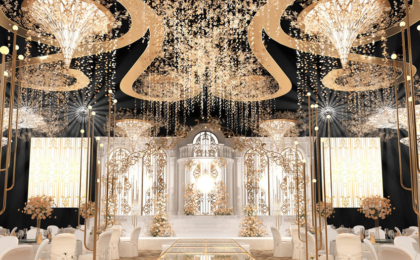 莱芜花木兰喜事汇金色大厅效果展示